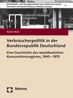 cover image of Verbraucherpolitik in der Bundesrepublik Deutschland